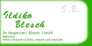 ildiko blesch business card